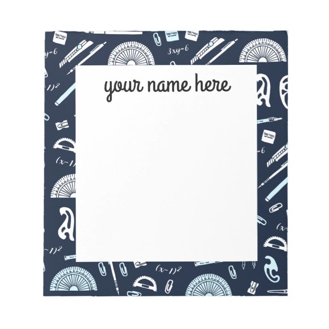 Personalised Mathematics Notepad (Front)