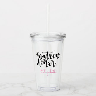 Personalised Matron of Honour Acrylic Tumbler