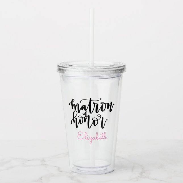 Personalised Matron of Honour Acrylic Tumbler (Front)