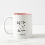 Personalised Matron of Honour Two-Tone Coffee Mug<br><div class="desc">Personalised Matron of Honour Two-Tone Coffee Mug</div>