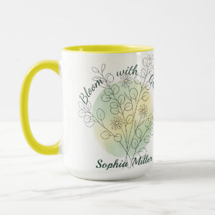 Personalised May Birth Flower Custom Name  Mug