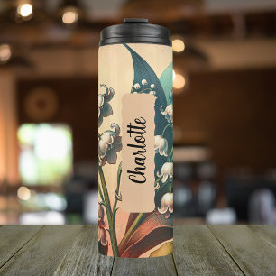 Personalised May Birth Flower Lily of the Valley  Thermal Tumbler