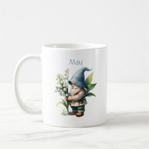 Personalised May Birth Month Garden Gnome Coffee Mug