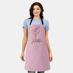 Personalised May Lily of the Valley Birth Flower Apron