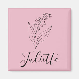 Personalised May Lily of the Valley Birth Flower Magnet