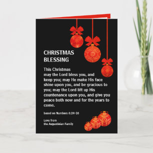 Personalised MAY THE LORD BLESS YOU Christmas Holiday Card