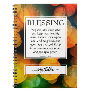 Personalised MAY THE LORD BLESS YOU Prayer Journal