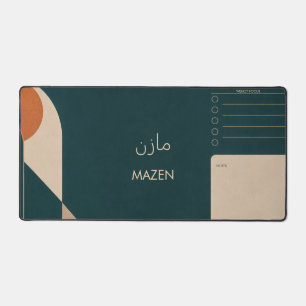 Personalised MAZEN Geometric Weekly Focus Desk Mat