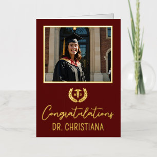 Personalised MD Doctor of Medicine Graduation Foil Greeting Card