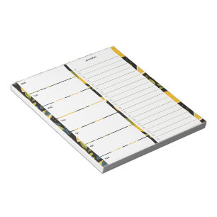 Personalised Meal Planner with Fruit Pattern Notepad