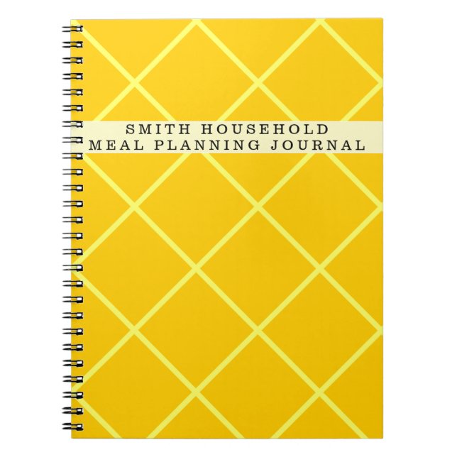 Personalised Meal Planning Journal (Front)