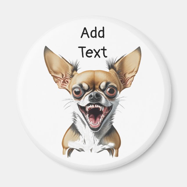 Personalised Mean Chihuahua | Funny Dogs Magnet (Front)