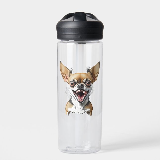 Personalised Mean Chihuahua | Funny Dogs Water Bottle (Front)