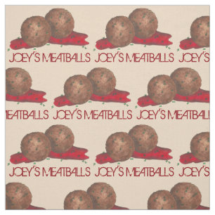 Personalised Meatballs Italian Food Restaurant Fabric