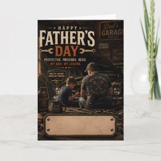 Personalised Mechanic Father's Day Card
