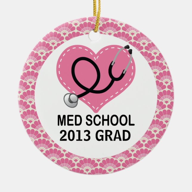 Personalised Med School Graduate Ornament (Front)