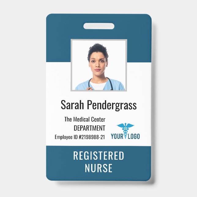 Personalised Medical Centre Employee Photo ID Badge (Front)