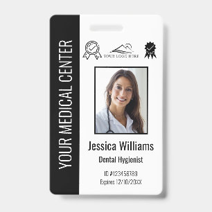 Personalised Medical Certified Employee Black ID Badge