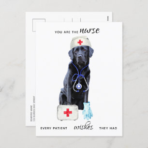 Personalised Medical Cute Nursing Dog Nurses Day Holiday Postcard