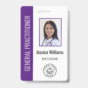 Personalised Medical Employee Logo & Photo ID Badge