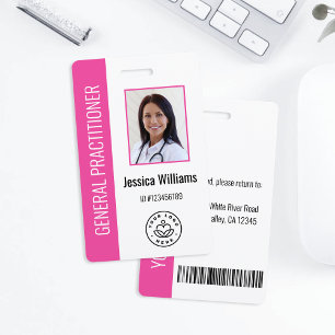 Personalised Medical Employee Logo & Photo ID Badge