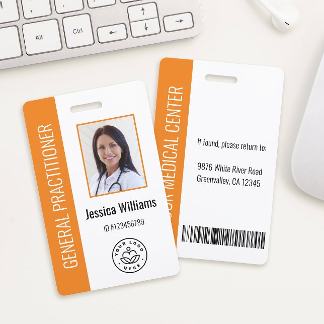 Personalised Medical Employee Logo & Photo ID Badge (Creator Uploaded)