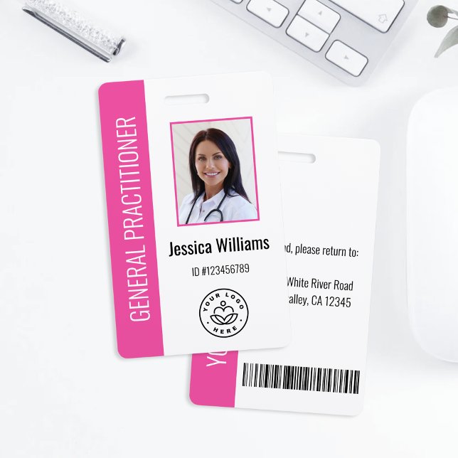 Personalised Medical Employee Logo & Photo ID ID Badge (Creator Uploaded)