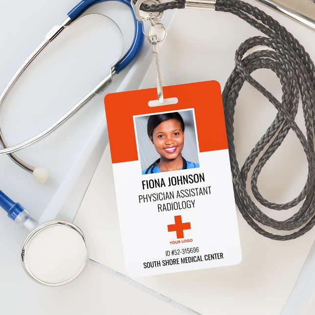 Personalised Medical Employee Logo Photo ID ID Badge (Personalized Medical Employee Logo Photo ID Badge)