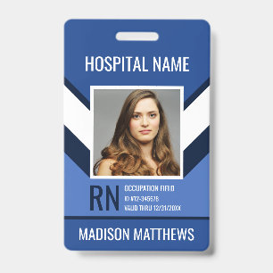 Personalised Medical Employee Photo ID Badge