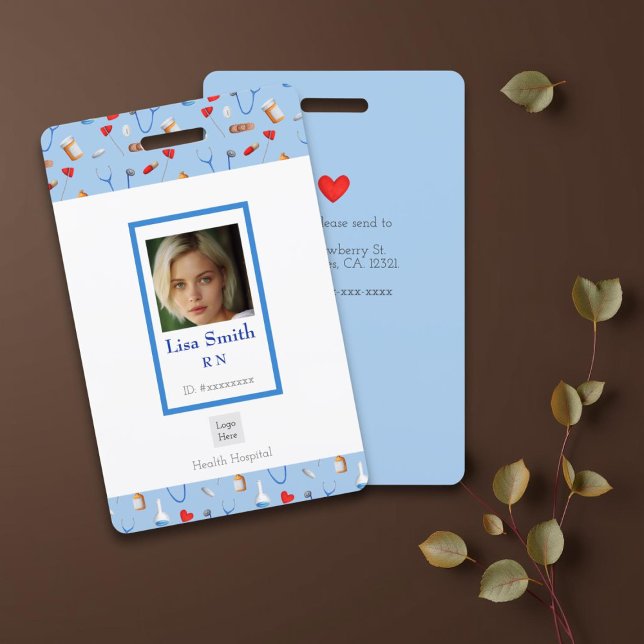 Personalised Medical Equipment Registered Nurse ID ID Badge (Creator Uploaded)