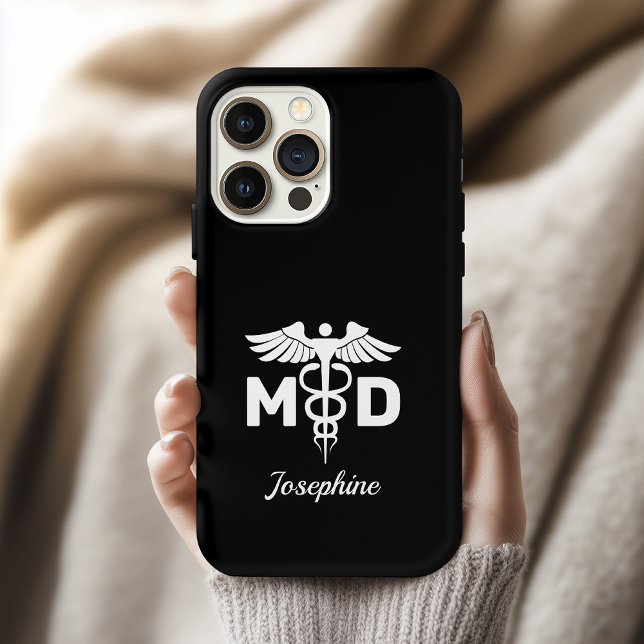 Personalised Medical MD Phone Case, Doctor Gift iPhone Case (custom doctor name case, md graduation phone case gift, custom medical school graduation gift)