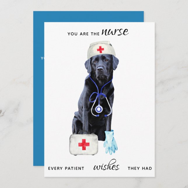 Personalised Medical Nursing Cute Nurse Week Holiday Card (Front/Back)