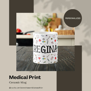 Personalised Medical Print Ceramic Mug