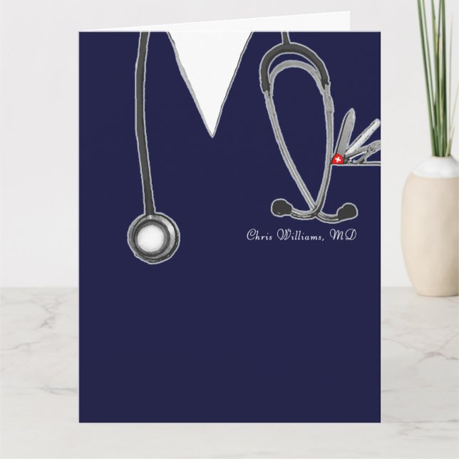 Personalised Medical School Graduation  Card (Front)