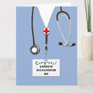 personalised medical school graduation card