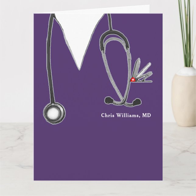 Personalised Medical School Graduation  Card (Front)