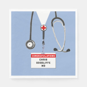 Personalised Medical School Graduation Party Napkin