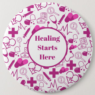 Personalised Medical Theme Healthcare Professional 6 Cm Round Badge