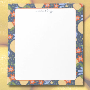 Personalised Mediterranean Lemon Blossom Notepad