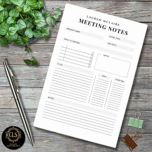 Personalised Meeting Notes Post-It® Notes