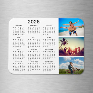 Personalised Memorable Photo Collage 2022 Calendar Magnet