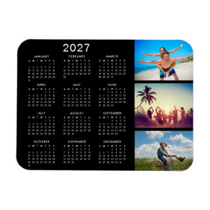 Personalised Memorable Photo Collage 2023 Calendar Magnet