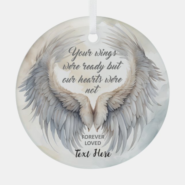 Personalised Memorial Glass Tree Decoration (Front)