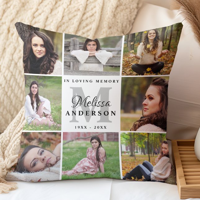 Personalised Memorial Keepsake Photo Collage Cushion (Creator Uploaded)