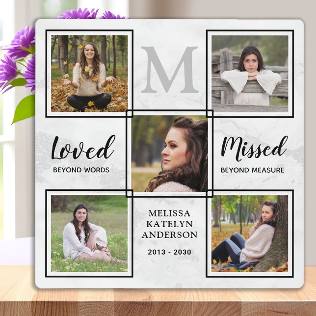 Personalised Memorial Keepsake Unique Photo Collag Plaque (Creator Uploaded)