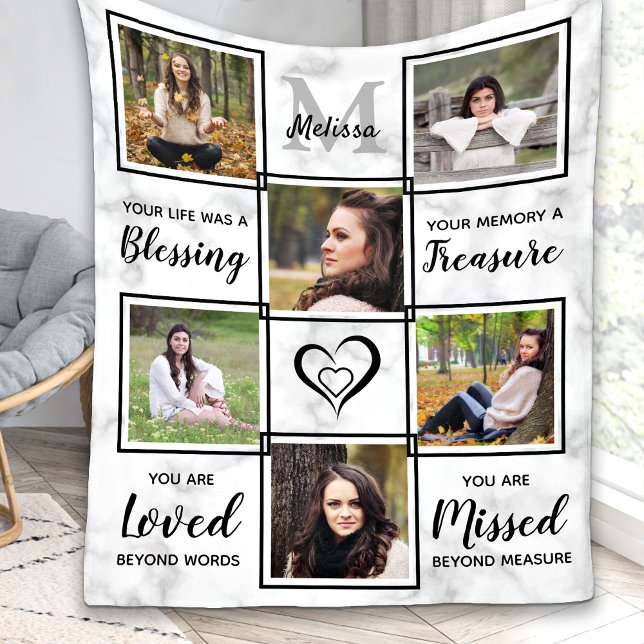 Personalised Memorial Keepsake Unique Photo Fleece Blanket (Creator Uploaded)