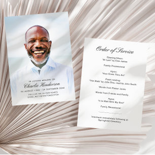 Personalised Memorial Order of Service Photo Program