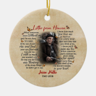 Personalised Memorial Photo Ornament Letter From
