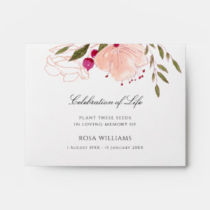 Personalised Memorial Seed Packets for Funerals  Envelope