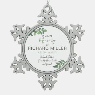 Personalised Memorial Snowflake Ornament